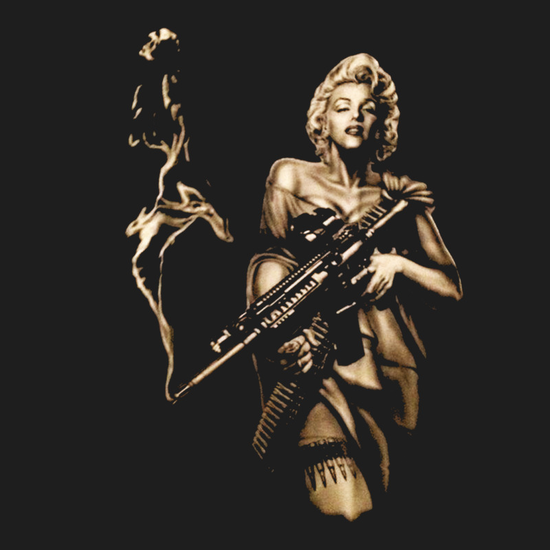 Marilyn Monroe Machine Gun Gangster 100% Cotton Classic T-shirt by nbobatiga | Artistshot