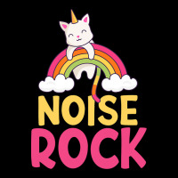 Funny Colorful Noise Rock Rainbow Cat Unicorn Unic Pocket T-shirt | Artistshot