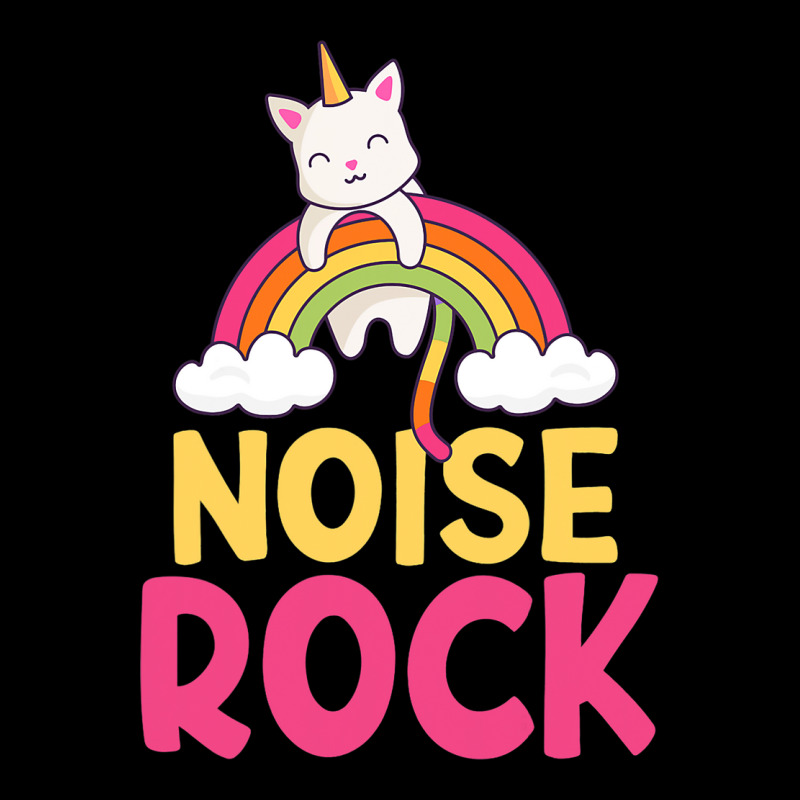 Funny Colorful Noise Rock Rainbow Cat Unicorn Unic Pocket T-shirt | Artistshot