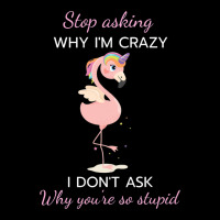 Funny Flamingo Stop Asking Why Im Crazy I Dont Ask V-neck Tee | Artistshot