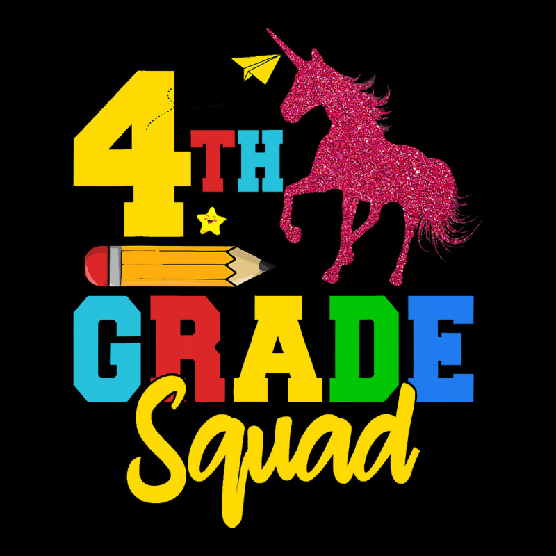 Funny Fourth Grade Squad 4th Grader Unicorn Back T Long Sleeve Shirts | Artistshot