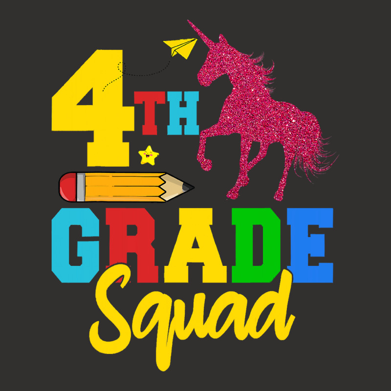 Funny Fourth Grade Squad 4th Grader Unicorn Back T Champion Hoodie | Artistshot