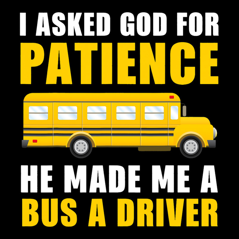 I Asked God For Patience Funny School Bus Driver M Men's Long Sleeve Pajama Set | Artistshot