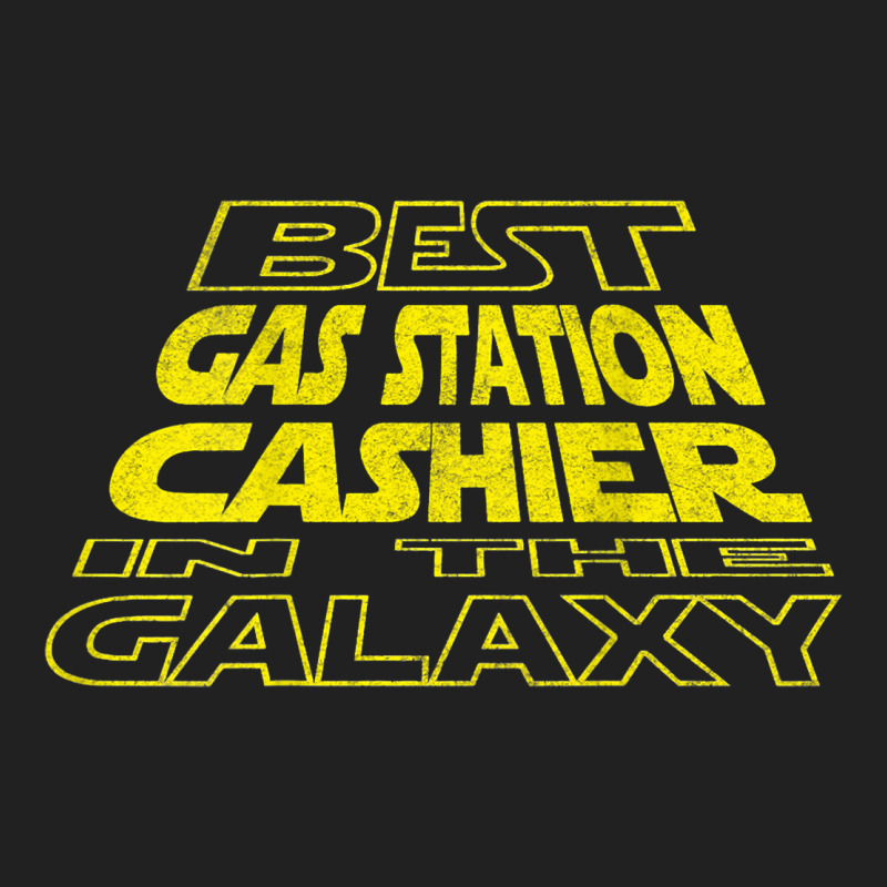 Gas Station Cashier Funny Space Backside Design Basic T-shirt | Artistshot