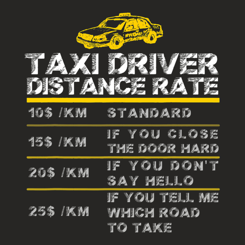 Funny Taxi Cab Driver Vintage Checker Gift For Dad Ladies Fitted T-Shirt by MICHAELPHILBECK | Artistshot