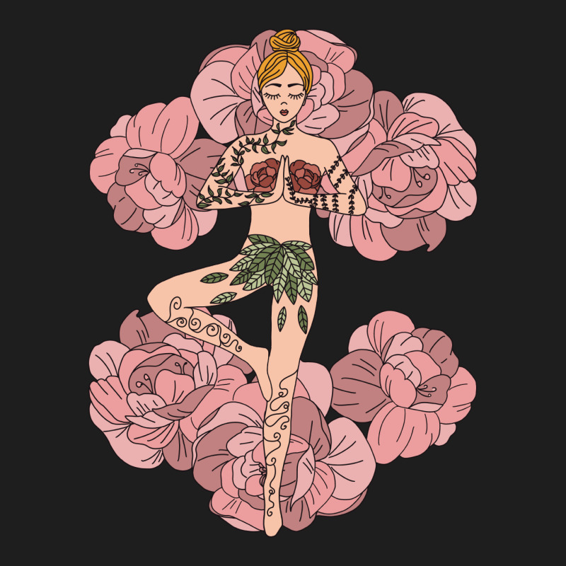 Yoga Girl On Roses Classic T-shirt by My petites beautes | Artistshot