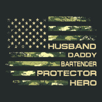 Husband Daddy Bartender Protector Father Day Camo  Women's Triblend Scoop T-shirt | Artistshot