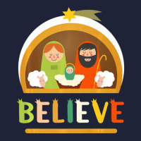 Believe Baby Jesus Christ Nativity Manger Christmas Classic T-shirt | Artistshot