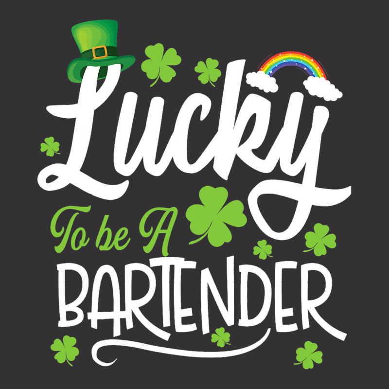 Funny Lucky To Be A Bartender Shamrock St Patricks Vintage Hoodie by MalenyJanis | Artistshot