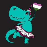 Genderqueersaurus Lgbtq Funny Trex Unicorn Pride A T-shirt | Artistshot