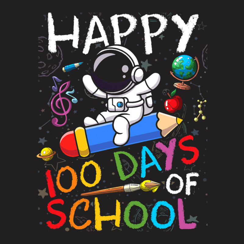 Happy 100 Days Of School Outer Astronaut Space Kid T-shirt | Artistshot