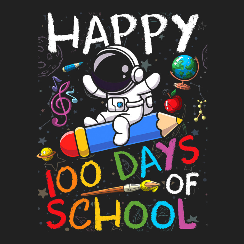 Happy 100 Days Of School Outer Astronaut Space Kid Basic T-shirt | Artistshot