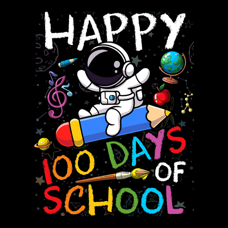 Happy 100 Days Of School Outer Astronaut Space Kid Pocket T-shirt | Artistshot