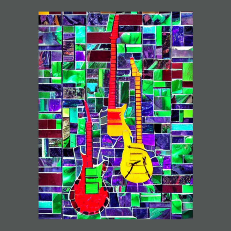 Tie Dye Tile Electric Guitar Trippy Fire Hippie Jimi Display Paul Guit Classic T-shirt by SallyThompson | Artistshot