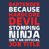 Hilarious Bartender Stomping Ninja An Official Job Ladies Denim Jacket | Artistshot