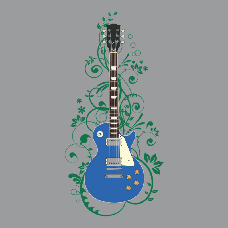 Blue Lp Style Electric Guitar Flowering Vines Classic T-shirt | Artistshot