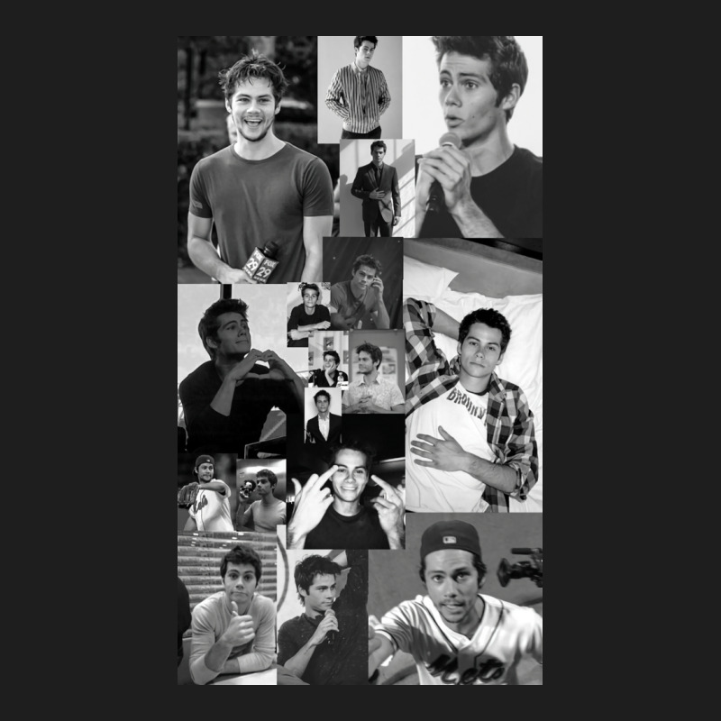 Dylan O&x27;brien Black And White Collage Poster Classic T-shirt | Artistshot