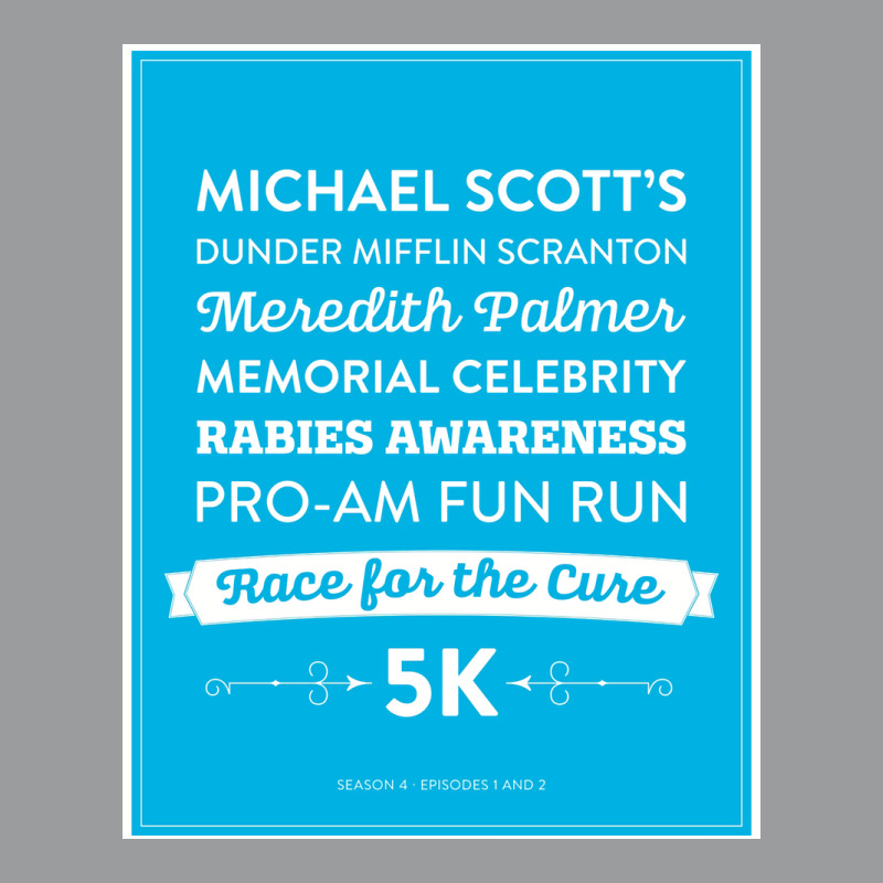 The Office   Rabies Awareness Fun Run Poster Classic T-shirt | Artistshot