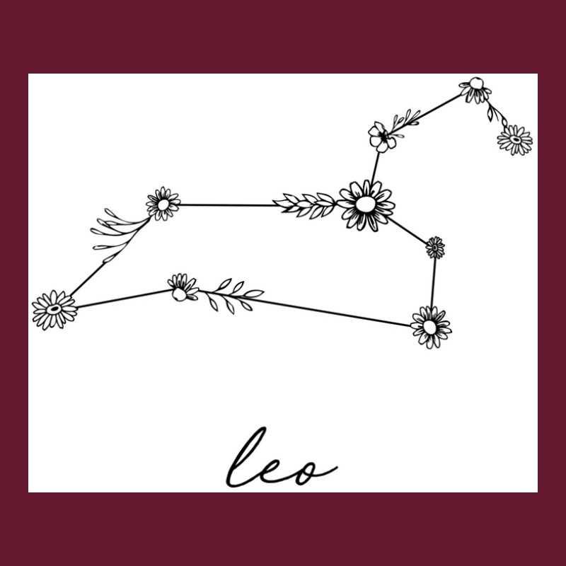 Leo Zodiac Wildflower Constellation Poster Classic T-shirt | Artistshot