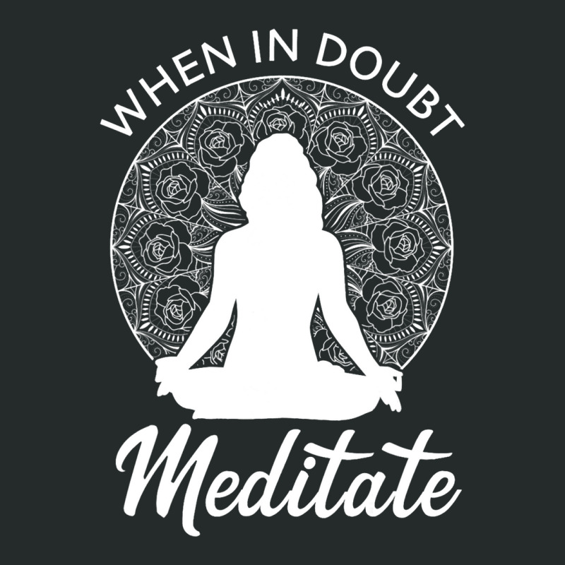 When In Doubt Meditate Woman Meditation Silhouette Women's Triblend Scoop T-shirt by LoreleiRichmond | Artistshot