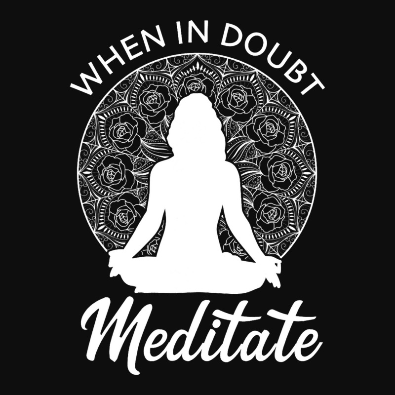 When In Doubt Meditate Woman Meditation Silhouette Crop Top by LoreleiRichmond | Artistshot