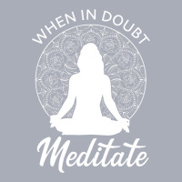 When In Doubt Meditate Woman Meditation Silhouette Tank Dress | Artistshot