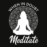 When In Doubt Meditate Woman Meditation Silhouette Scorecard Crop Tee | Artistshot