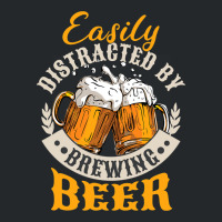 Easily Distracted By Brewing Beer Crewneck Sweatshirt | Artistshot