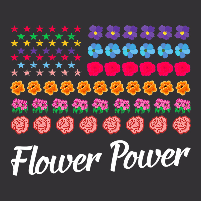 Flower Power American Flag Florist Gardener Plant  Vintage Hoodie And Short Set | Artistshot