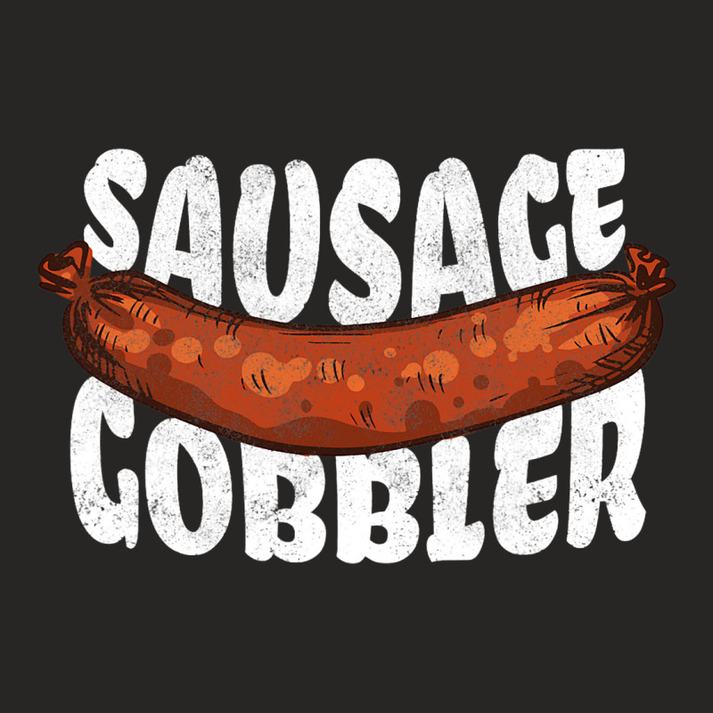 Funny Sausage Gobbler Bbq Grill Love Food Meat Ladies Fitted T-Shirt by XAVIERESPREE | Artistshot