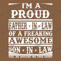 I'm A Proud Father In Law Of A Freaking Awesome Son In Law Round Leatherette Patch | Artistshot