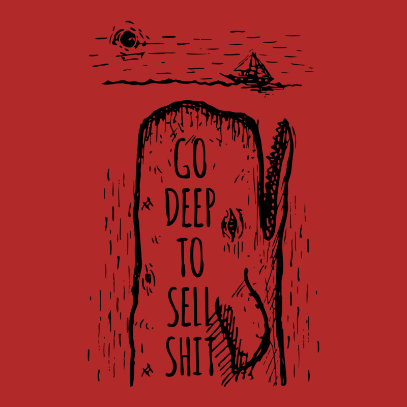 Go Deep To Sell Shit Round Leatherette Patch | Artistshot