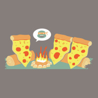 Pizza Campfire Story Oval Leatherette Patch | Artistshot