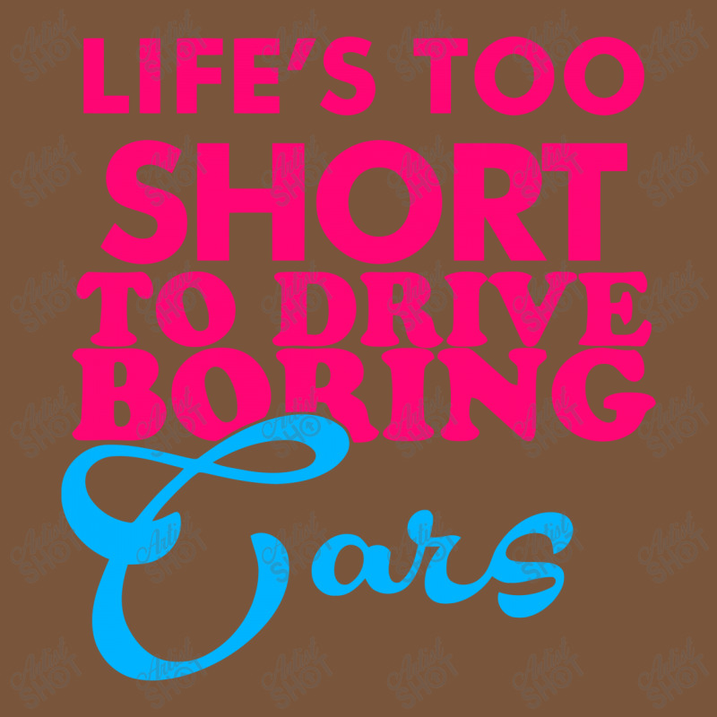 Life's To Short To Drive Boring Car Oval Leatherette Patch | Artistshot