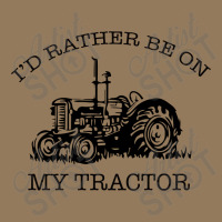 I D Rather Be On My Tractor Oval Leatherette Patch | Artistshot