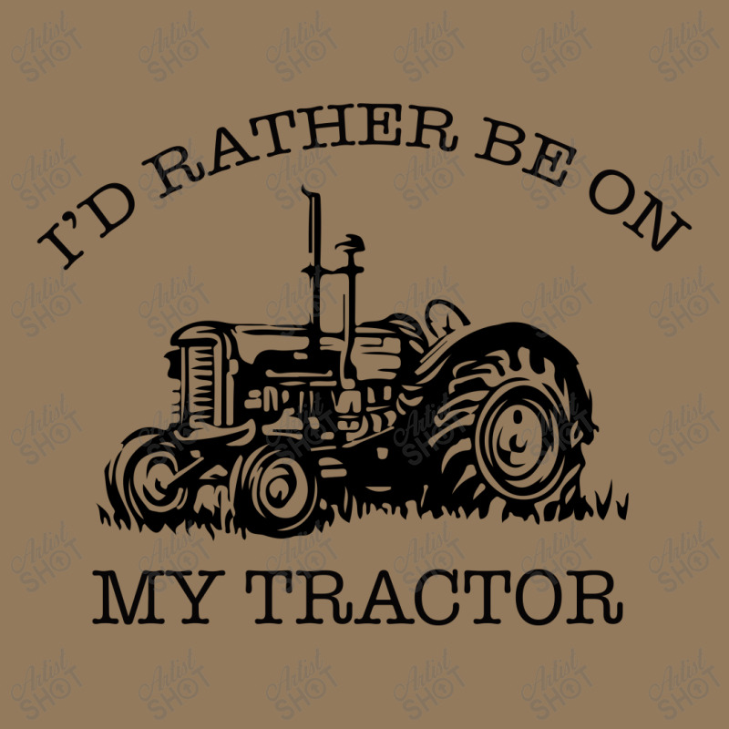 I D Rather Be On My Tractor Oval Leatherette Patch | Artistshot