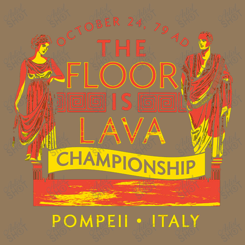 Pompeii Floor Is Lava Championship Oval Leatherette Patch | Artistshot