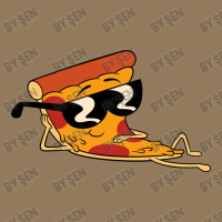 Pizza Steve Cool Cartoon Oval Leatherette Patch | Artistshot