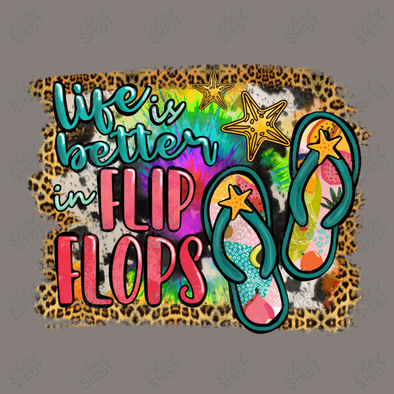 Life Is Better In Flip Flops Oval Leatherette Patch | Artistshot