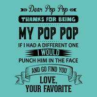 Dear Pop Pop, Love, Your Favorite Square Leatherette Patch | Artistshot