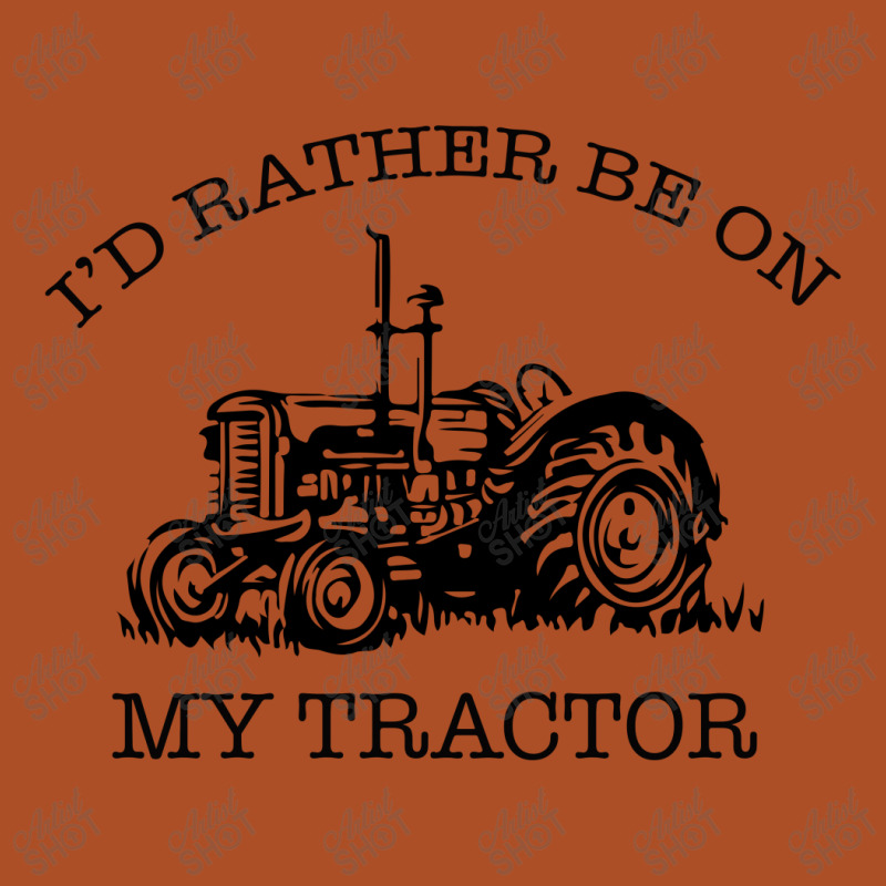 I D Rather Be On My Tractor Square Leatherette Patch | Artistshot