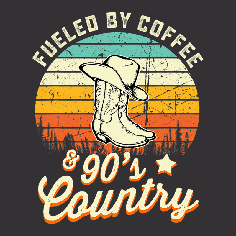 Fueled By Coffee And S Country Funny Vintage Sunse Vintage Hoodie | Artistshot