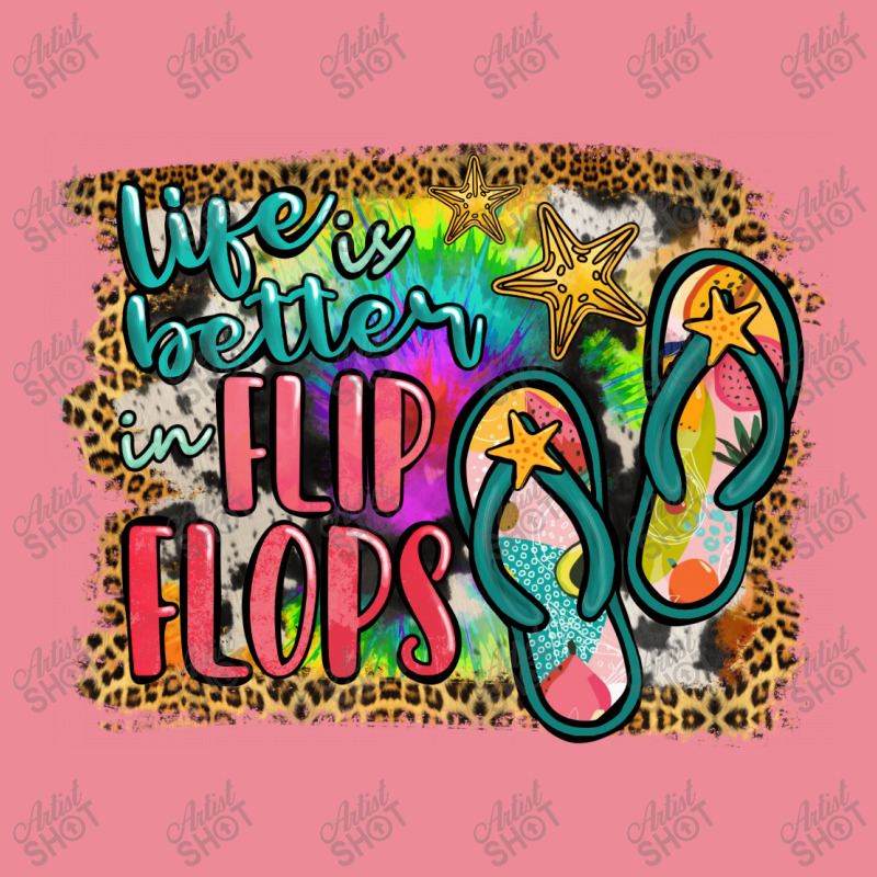 Life Is Better In Flip Flops Rectangle  Leatherette Patch | Artistshot