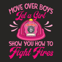 Womens Move Over Boys Let A Girl Show You How To F Ladies Fitted T-shirt | Artistshot