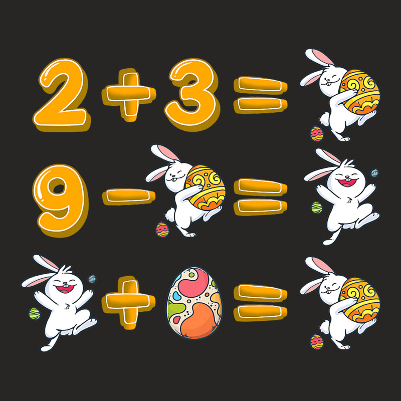 Easter Number Puzzles For Math Lessons At Easter Ladies Fitted T-shirt | Artistshot