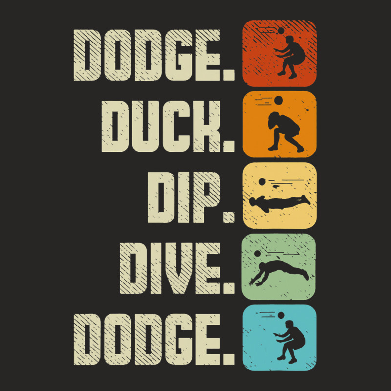 Funny Dodgeball Dodge Duck Dip Dive Dodge Ball Vin Ladies Fitted T-Shirt by EmpressSmithson | Artistshot