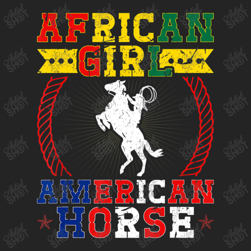 African Cowgirl American Horse, Rodeo Horse 3/4 Sleeve Shirt | Artistshot