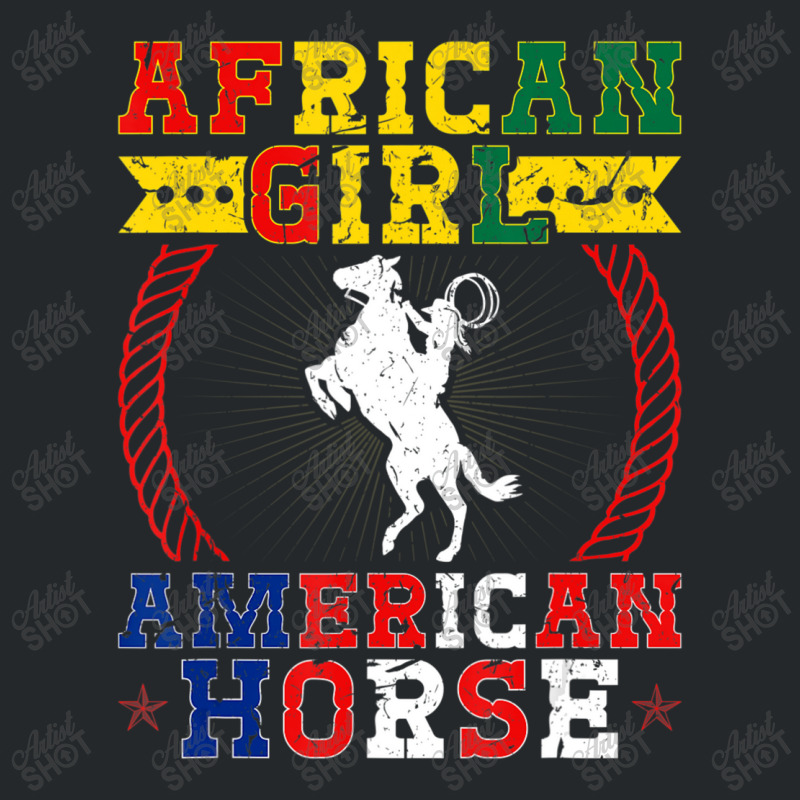 African Cowgirl American Horse, Rodeo Horse Crewneck Sweatshirt | Artistshot