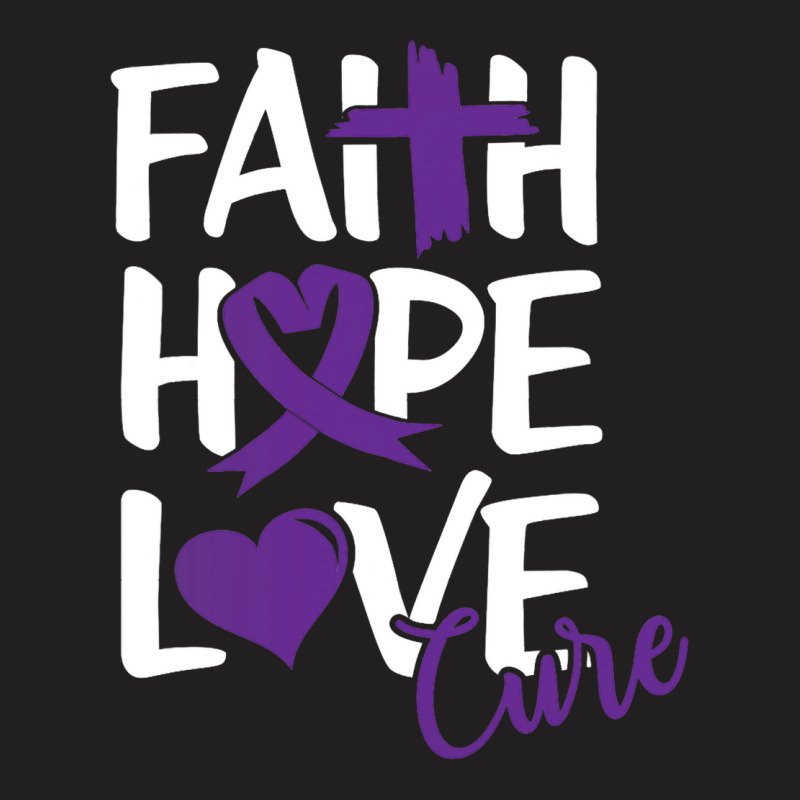 Faith Hope Love Cure Cute Pancreatic Cancer Awaren T-shirt | Artistshot