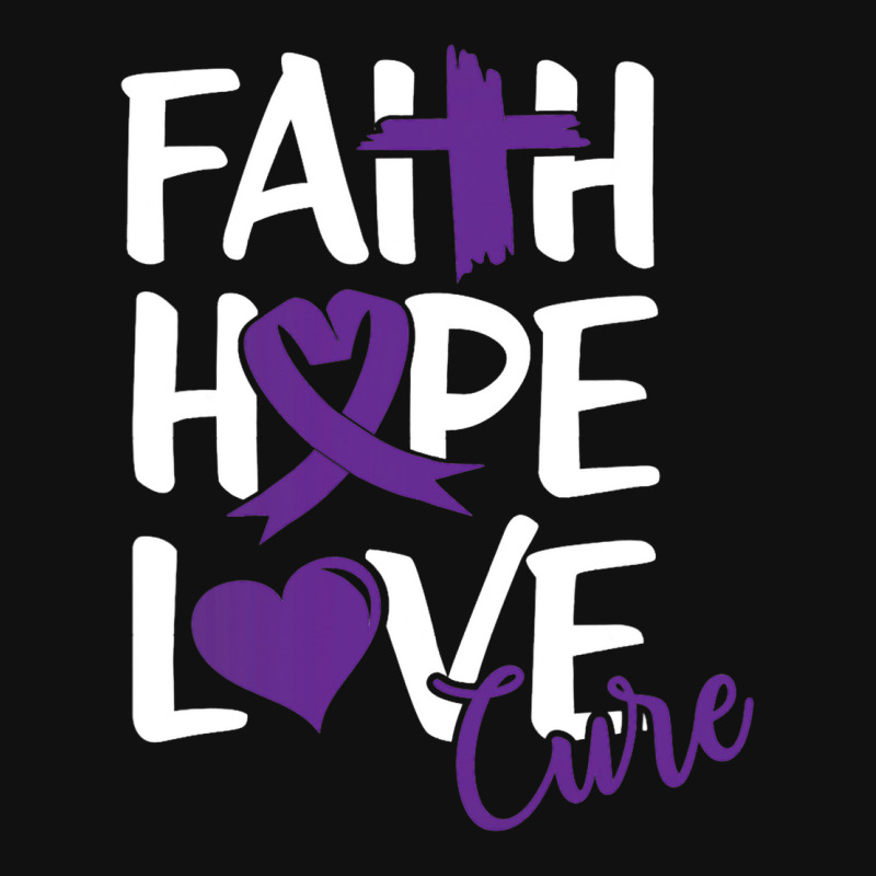 Faith Hope Love Cure Cute Pancreatic Cancer Awaren Graphic T-shirt | Artistshot